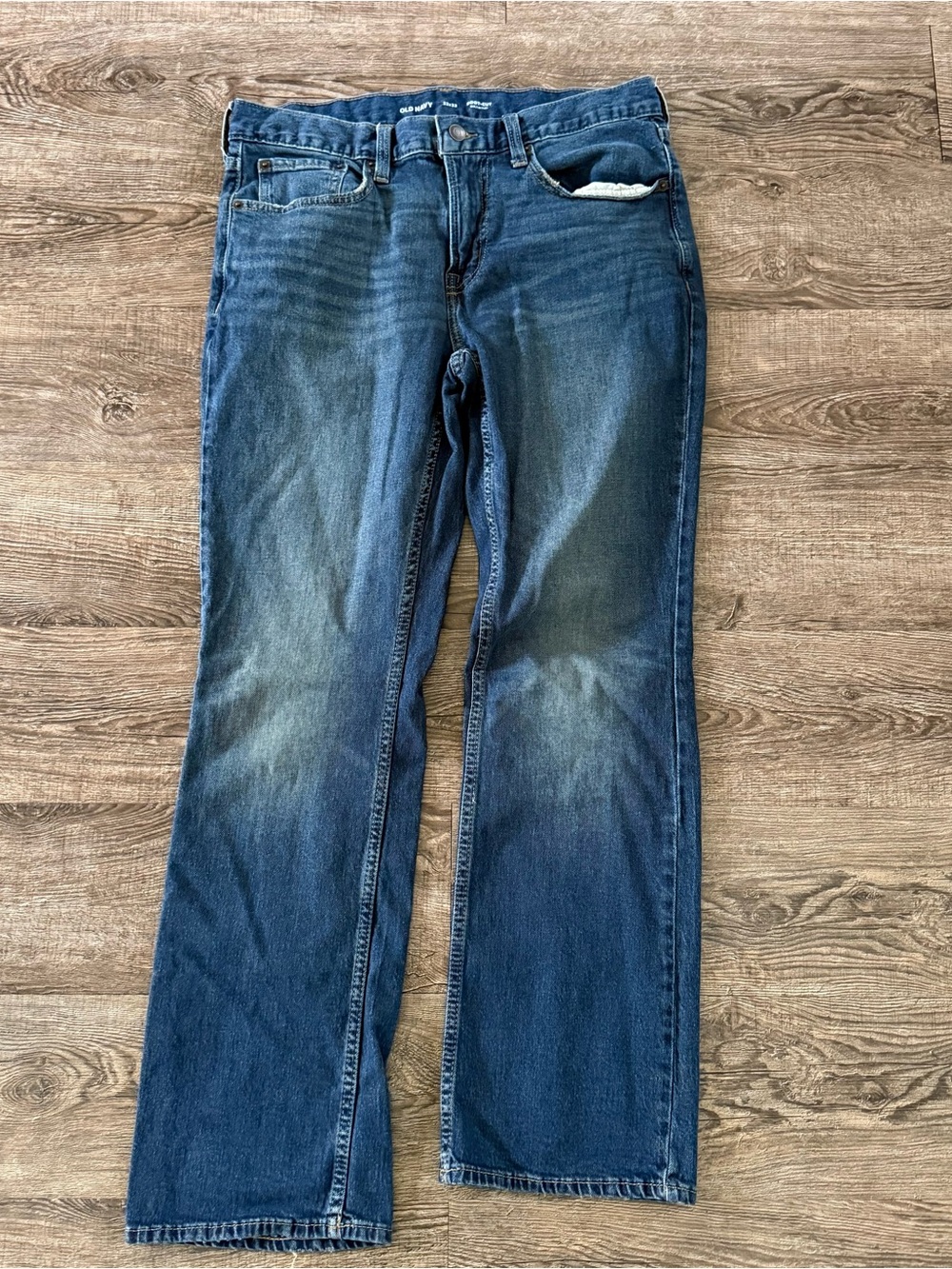 Old Navy Jeans Men 3x32 Built In Flex Boot Cut Denim Faded Medium Wash Cotton